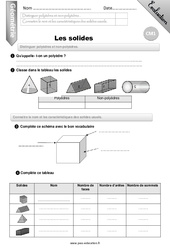 Solides - Examen Evaluation - Bilan : 6ème Harmos - PDF à imprimer