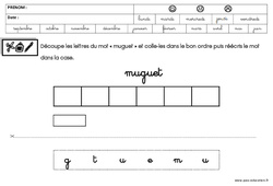 Exercice Écriture - Muguet : 2ème Harmos - PDF à imprimer