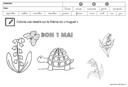 Coloriage - Muguet : 2ème Harmos - PDF à imprimer