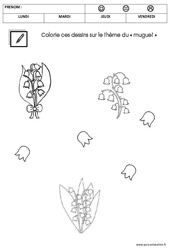 Coloriage - Muguet : 1ère Harmos - PDF à imprimer