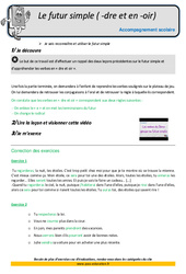 Futur simple en - dre et - oir - Soutien scolaire - Aide aux devoirs : 7ème Harmos - PDF à imprimer