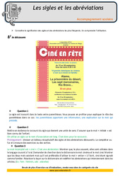 Sigles et abréviations - Soutien scolaire - Aide aux devoirs : 6ème Harmos - PDF à imprimer