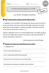 Futur simple des verbes en - dre et - oir - Exercices  : 7ème Harmos - PDF à imprimer