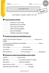 Futur avoir, être et - er - Exercices  : 5ème Harmos - PDF à imprimer