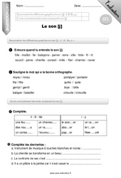 Son [j] - Examen Evaluation - Bilan : 4ème Harmos - PDF à imprimer