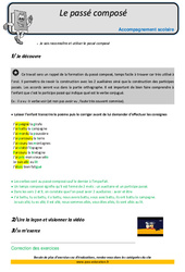 Passé composé - Soutien scolaire - Aides aux devoirs : 7ème Harmos - PDF à imprimer