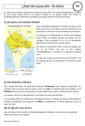 Inde des Gupta - Cours - Mondes lointains : 8ème Harmos - PDF à imprimer