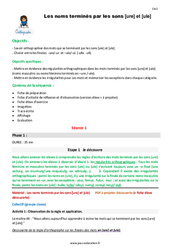 Noms terminés par les sons - ure et - ule - Séquence - Fiche de préparation : 6ème Harmos - PDF à imprimer