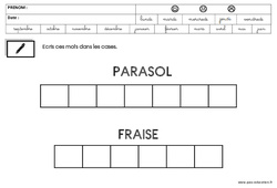 Écriture - Été : 1ère Harmos - PDF à imprimer