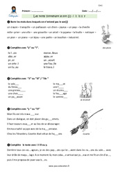 Mots contenant le son [j] avec - i, - il, - ill, - ll, - y - Exercices avec correction : 6ème Harmos - PDF à imprimer