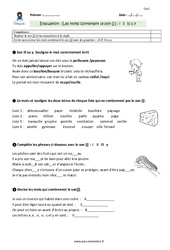 Mots contenant le son [j] avec - i, - il, - ill, - ll, - y - Examen Evaluation - Bilan : 6ème Harmos - PDF à imprimer