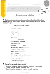 Vocabulaire du roman policier - Exercices avec correction : 7ème Harmos - PDF à imprimer