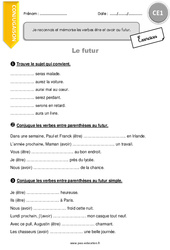 Etre et avoir au futur - Exercices  : 4ème Harmos - PDF à imprimer