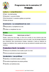 Semaine 27 - école à la maison IEF - Fiches  : 6ème Harmos