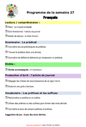 IEF Instruction En Famille, École à la maison pour la Semaine 27 - école à la maison IEF - Fiches  : 7ème Harmos