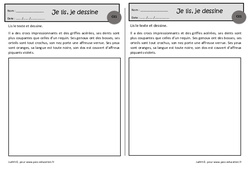 La bête - Je lis, je dessine - Exercices de lecture : 4ème Harmos - PDF à imprimer