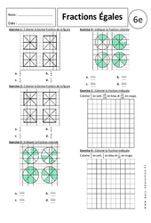 Fraction et partage - Exercices corrigés - Ecritures fractionnaires : 8ème Harmos - PDF à imprimer