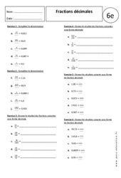 Fractions décimales - Exercices corrigés - Ecritures fractionnaires : 8ème Harmos - PDF à imprimer