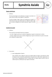 Symétrie axiale - Cours - Géométrie : 8ème Harmos - PDF à imprimer