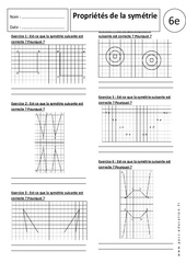 Propriétés de la symétrie - Exercices corrigés - Symétrie axiale : 8ème Harmos - PDF à imprimer