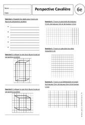 Perspective cavalière - Exercices corrigés - Parallélépipède rectangle : 8ème Harmos - PDF à imprimer