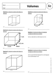 Volumes - Exercices corrigés - Parallélépipède rectangle : 8ème Harmos - PDF à imprimer