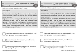 Sarah la girafe - Exercices de lecture - Idées essentielles d'un texte : 4ème Harmos - PDF à imprimer