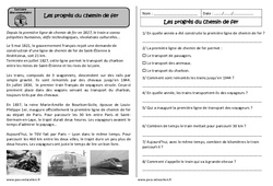 Les progrès du chemin de fer - Lecture documentaire : 4ème Harmos - PDF à imprimer