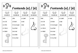 Fiche mémo élève - Son [e] / [é] - é - er - ed - ez - Etude des sons : 3eme, 4ème Harmos - PDF à imprimer