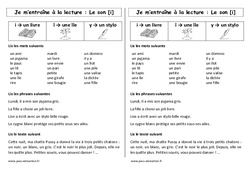 Son [i] - i - î - y - Phonologie - Etude des sons : 4ème Harmos - PDF à imprimer