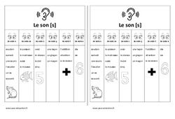 Fiche mémo élève - Son [s] - s - ss - c - ç - t - x - Etude des sons : 3eme, 4ème Harmos - PDF à imprimer