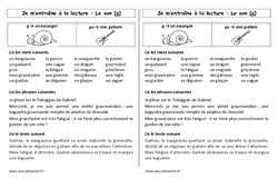 g - gu - Phonologie - Etude des sons : 4ème Harmos - PDF à imprimer