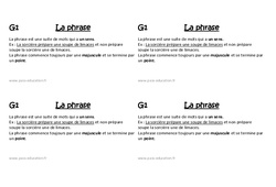 Phrase - Cours, Leçon : 4ème Harmos - PDF gratuit à imprimer