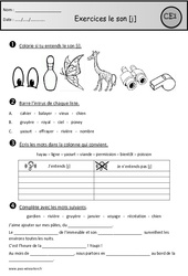 Exercices - Son [j] - i - y - Etude des sons : 4ème Harmos - PDF à imprimer