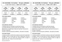 ai et ia, ain et ian - Ne pas confondre - Phonologie : 4ème Harmos - PDF à imprimer