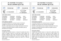 p et b - Ne pas confondre - Phonologie - Etude de sons : 4ème Harmos - PDF à imprimer