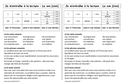 Son sion - ssion - tion - Phonologie - Etude des sons : 4ème Harmos - PDF à imprimer