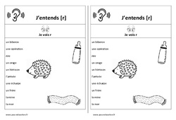 Fiche mémo élève - Son r : 3eme, 4ème Harmos - PDF à imprimer