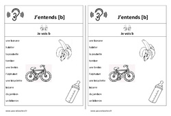 Fiche mémo élève - Son b : 3eme, 4ème Harmos - PDF à imprimer