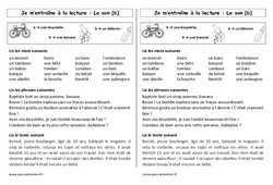 Son b - Phonologie - Etude des sons : 4ème Harmos - PDF à imprimer