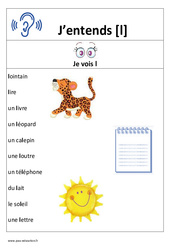 Son l - Affiche pour la classe : 3eme, 4ème Harmos - PDF à imprimer