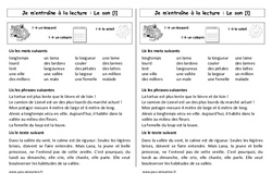 Son l - Phonologie - Etude des sons : 4ème Harmos - PDF à imprimer