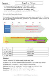 Regards sur l’Afrique - Cours - Histoire : 9eme Harmos - PDF à imprimer