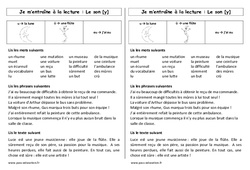 Son y - u - û - eu - Phonologie - Etude des sons : 4ème Harmos - PDF à imprimer