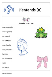 Son n - Affiche pour la classe : 3eme, 4ème Harmos - PDF à imprimer