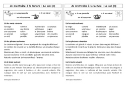 Son n - Phonologie - Etude des sons : 4ème Harmos - PDF à imprimer