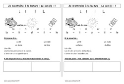 Son l - Phonologie - Etude des sons : 3eme Harmos - PDF à imprimer