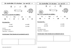 Son r - Phonologie - Etude des sons : 3eme Harmos - PDF à imprimer