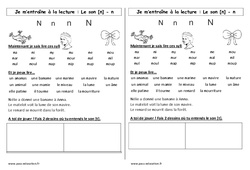 Son n - Phonologie - Etude des sons : 3eme Harmos - PDF à imprimer