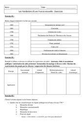 Exercice Fondations d'une France nouvelle - Exercices corrigés : 10ème Harmos - PDF à imprimer